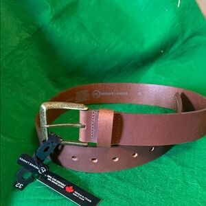 NWT Medike Landes size 32 peanut Brown thick Leather Belt